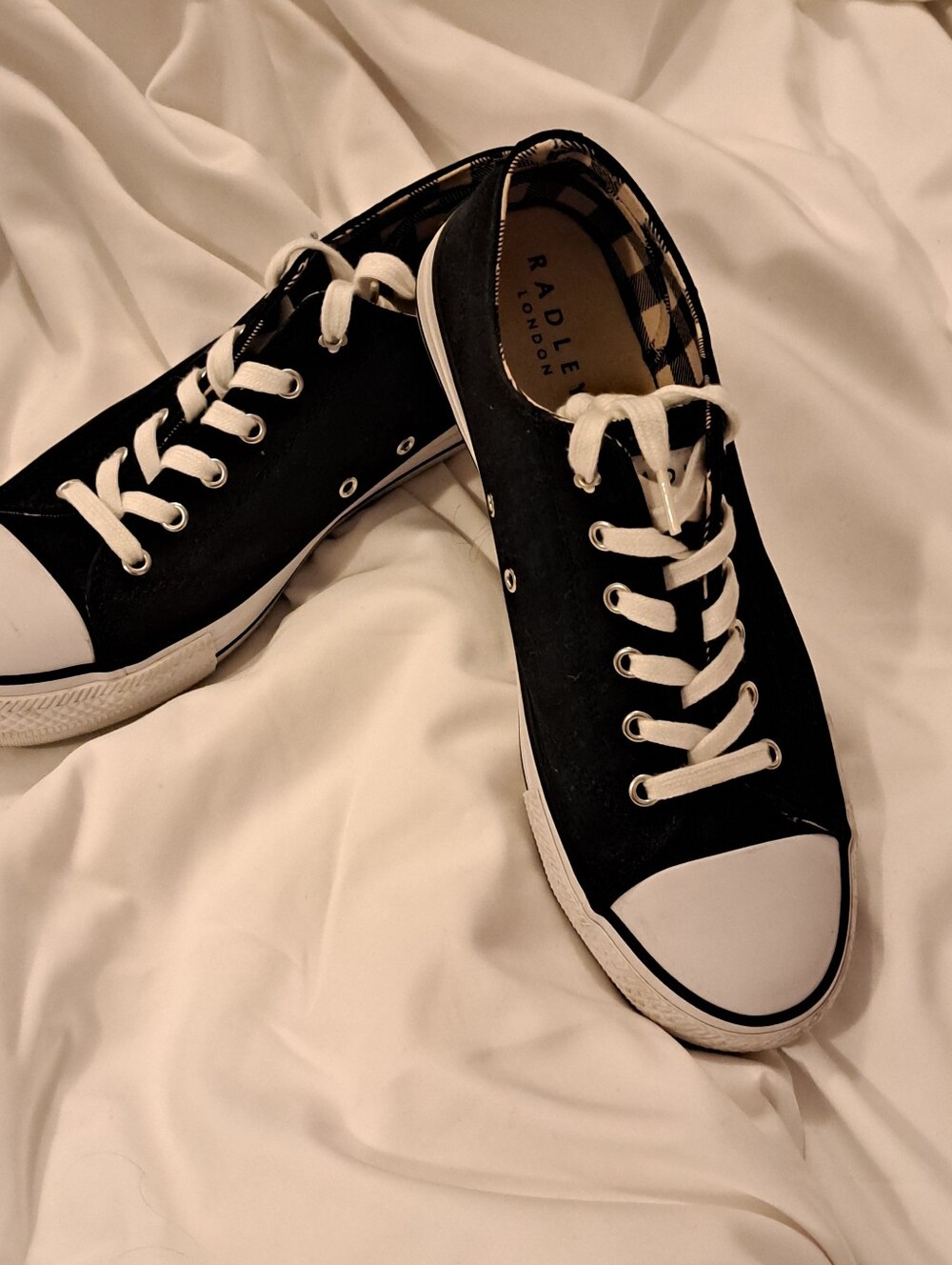 Radley London Deep Navy color Canvas Lace-Up Sneakers
